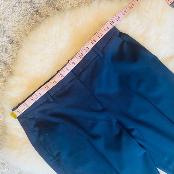 Theory Trecca Full Length Pant Good Wool Navy Sz 2 - Picture 9 of 12